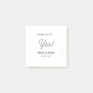 Post-it® Il a demandé elle a dit oui engagement simple arge