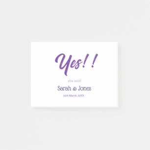 Post-it® Il a demandé elle a dit oui engagement simple bol