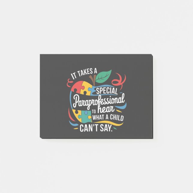 Post-it® Il faut un paraprofessionnel pour entendre ce qu'u (Devant)
