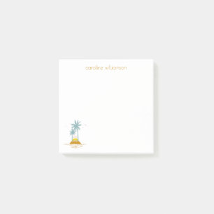 Post-it® Île tropicale Océan et Palmiers Personnalisé