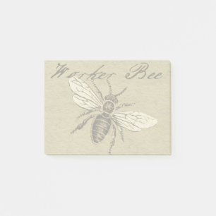 Post-it® Illustration Antique d'Abeille Ouvrière Insecte Vi