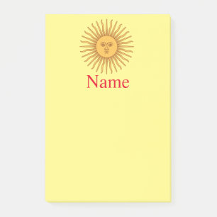 Post-it® Illustration d'art de visage de soleil Thunder_Cov