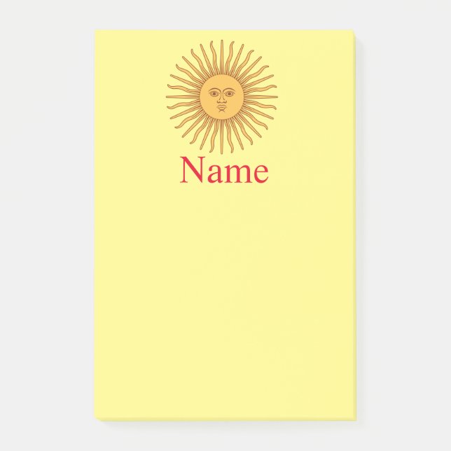 Post-it® Illustration d'art de visage de soleil Thunder_Cov (Devant)