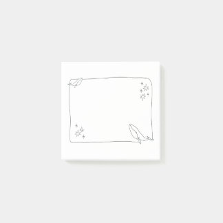 Post-it® Illustration de cadre d'art en ligne, Baleine