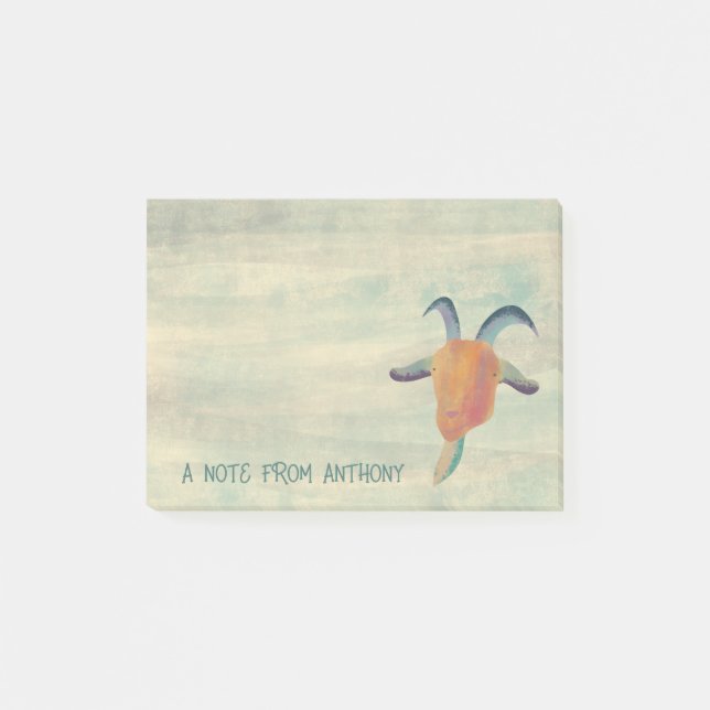 Post-it® Illustration de chèvre peinte moderne personnalisé (Devant)