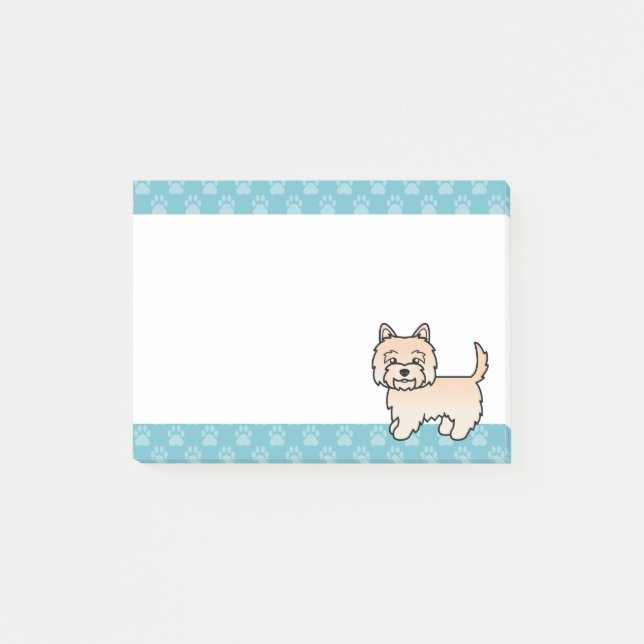 Post-it® Illustration de chien de dessin animé mignon Cairn (Devant)