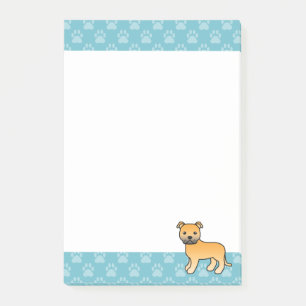 Post-it® Illustration de chien Staffordshire Bull Terrier f