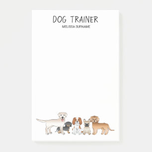 Post-it® Illustration de chiens de dessin animé mignons - D
