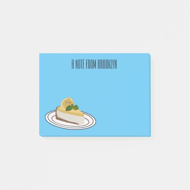 Post-it® Illustration de citron cheesecake (Devant)