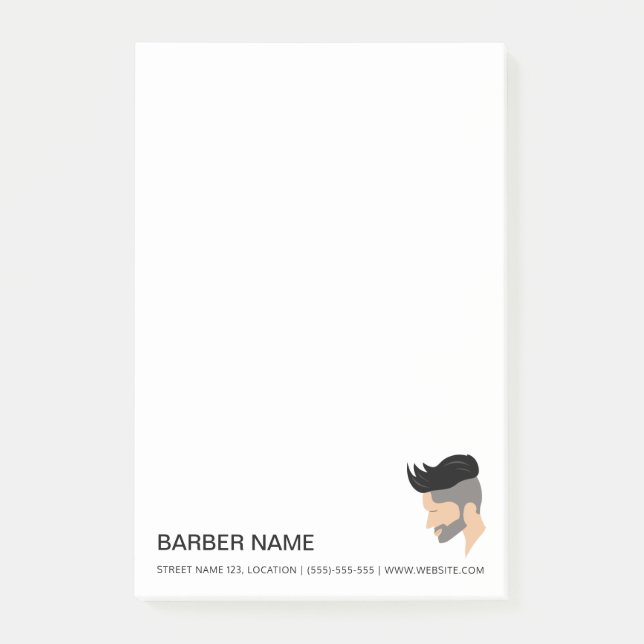 Post-it® Illustration de coupe de cheveux pour homme modern (Devant)