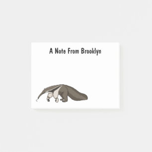 Post-it® Illustration de dessin animé d'Anteater happy
