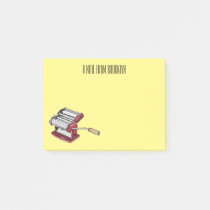 Post-it® Illustration de dessin animé de machine à pâtes