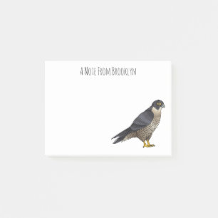 Post-it® Illustration de dessin animé d'oiseau faucon pèler