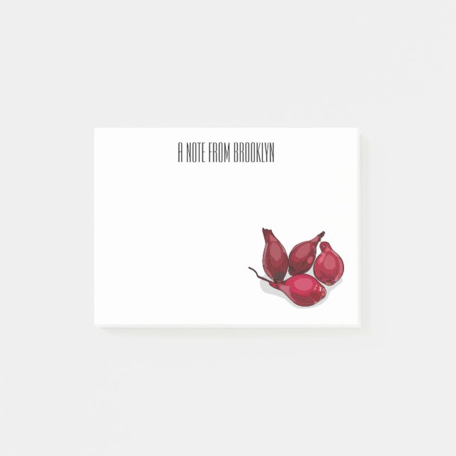 Post-it® Illustration de dessin animé Shallot (Devant)