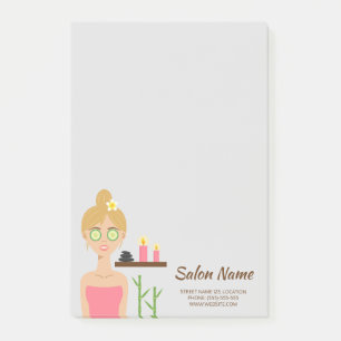 Post-it® Illustration de femme blonde mignonne de spa Entre