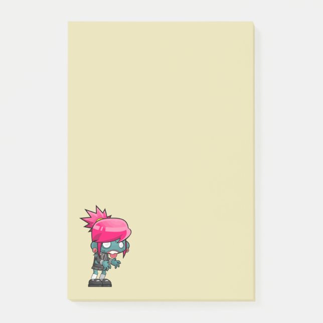 Post-it® Illustration de fille zombie mignonne (Devant)