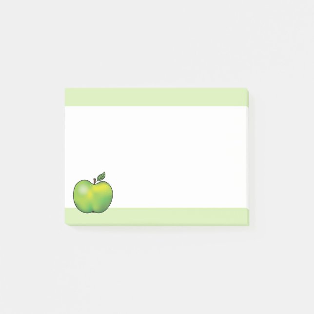 Post-it® Illustration de fruit de pomme verte dessin animé (Devant)