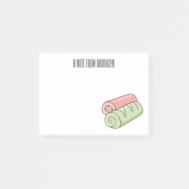 Post-it® Illustration de gâteau suisse roll / roll (Devant)