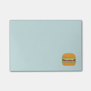 Post-it® Illustration de hamburger avec tomate et laitue