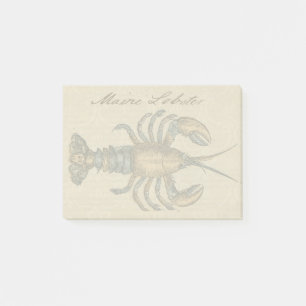 Post-it® Illustration de homard vintage : damas côtier