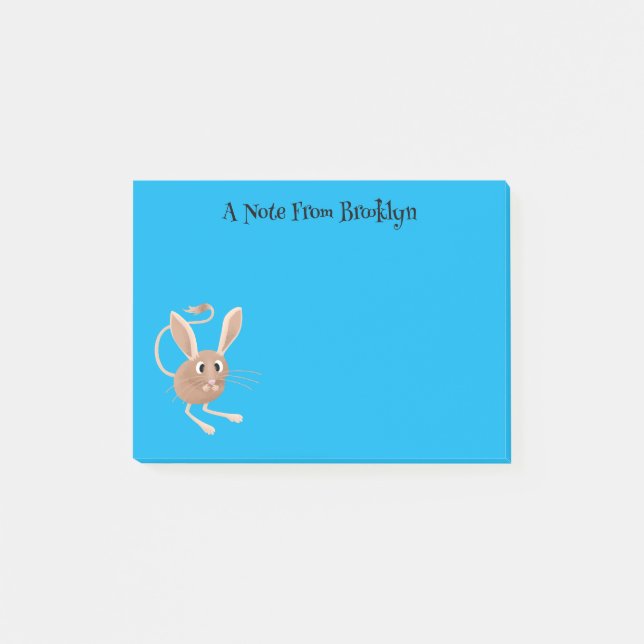 Post-it® Illustration de jerboa aux longues oreilles (Devant)
