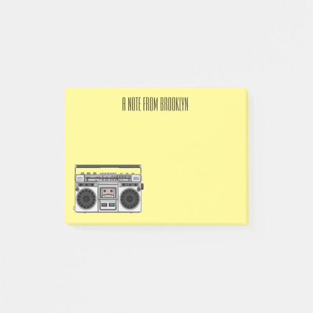 Post-it® Illustration de la bande dessinée radio (Devant)