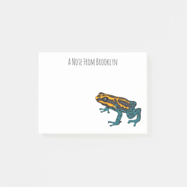 Post-it® Illustration de la grenouille à fléchettes de pois (Devant)