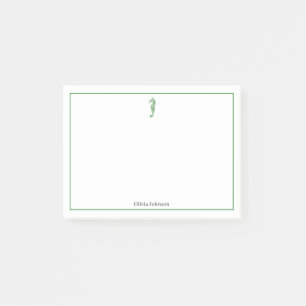 Post-it® Illustration de l'animal d'hippocampe vert vie mar