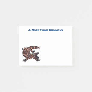 Post-it® Illustration de lézard géant affamé