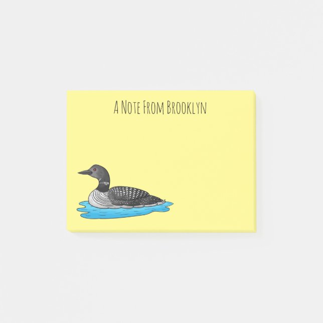 Post-it® Illustration de Loon bird (Devant)