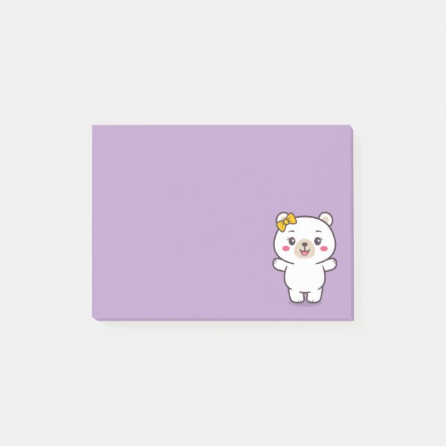 Post-it® Illustration de l'ours en peluche (Devant)
