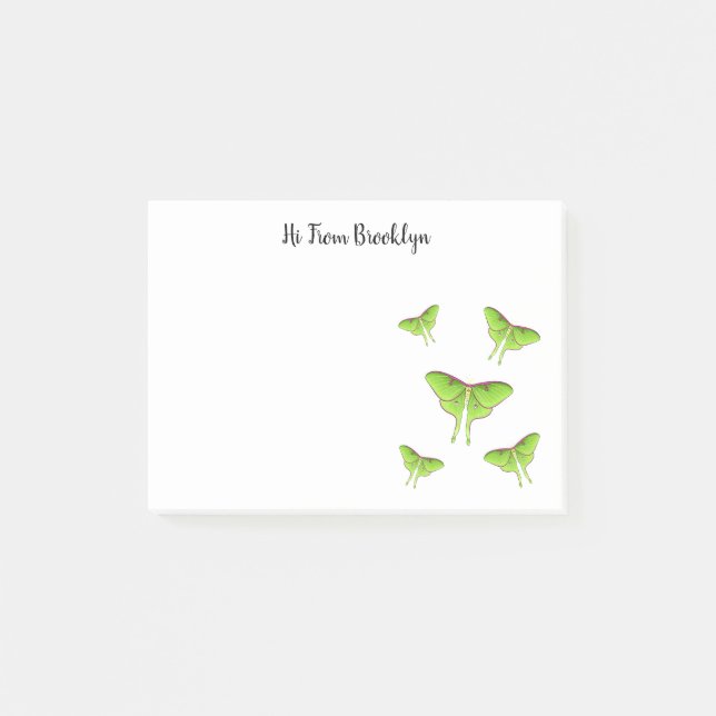 Post-it® Illustration de Luna Moth (Devant)