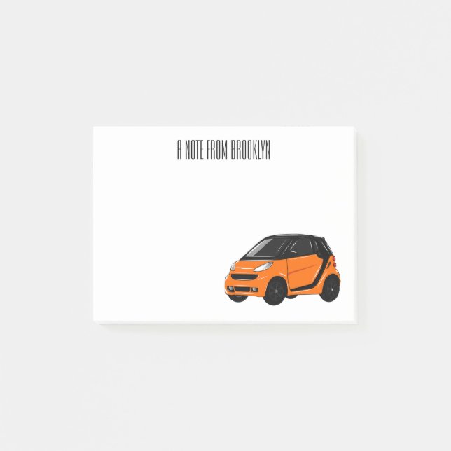 Post-it® Illustration de micro-voiture (Devant)