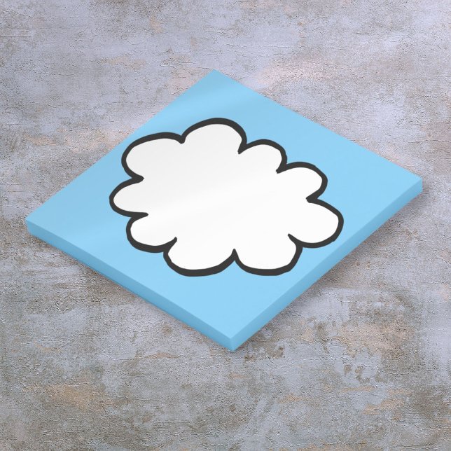 Post-it® Illustration de nuage mignon amusant (Fun Cute Cloud Illustration Post-it Notes)