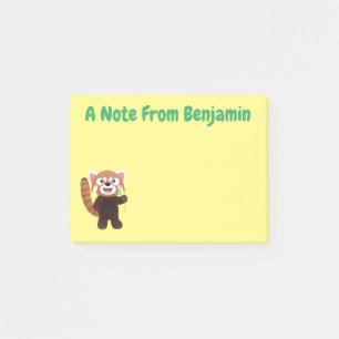Post-it® Illustration de panda rouge mignon