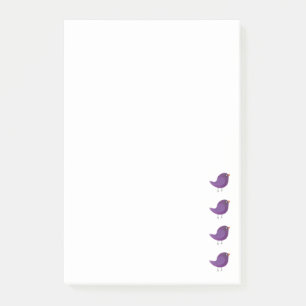 Post-it® Illustration de petit oiseau violet mignon