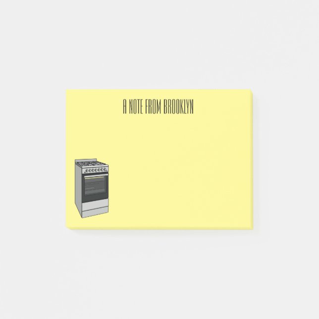 Post-it® Illustration de poêle électrique (Devant)
