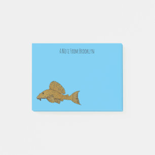Post-it® Illustration de poisson Pleco