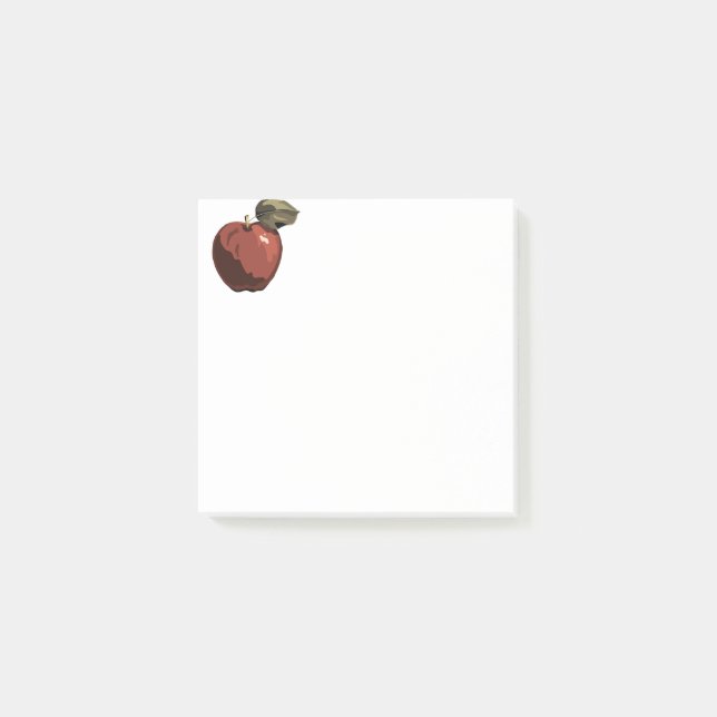 Post-it® Illustration de pomme rouge (Devant)
