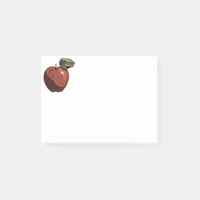Post-it® Illustration de pomme rouge (Devant)