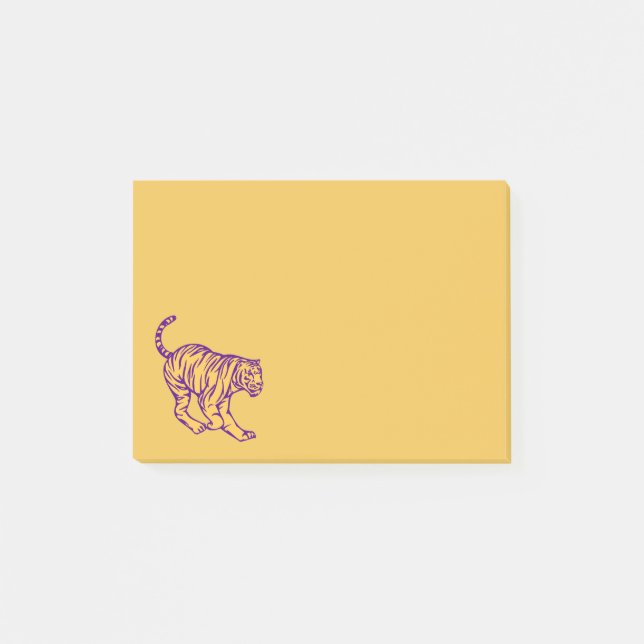 Post-it® Illustration de tigre de chat sauvage de bandes vi (Devant)