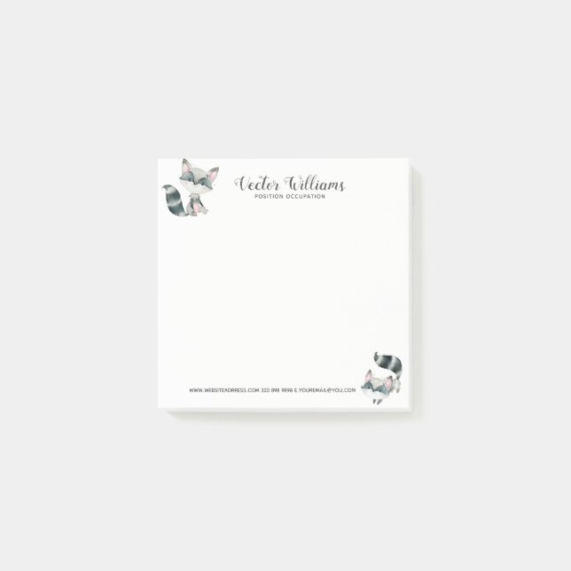 Post-it® Illustration des aquarelles de chats mignons (Devant)