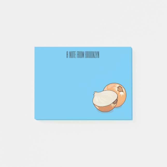 Post-it® Illustration d'oignon (Devant)