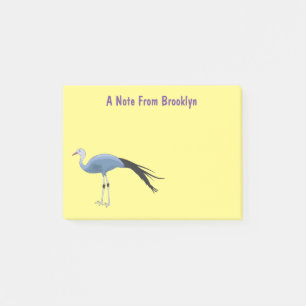 Post-it® Illustration d'oiseau de grue bleue