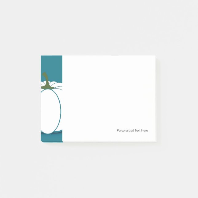 Post-it® Illustration du design Citrouille blanc d'Hallowee (Devant)