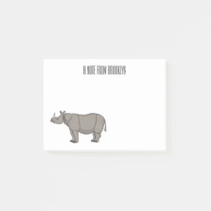 Post-it® Illustration du rhinocéros de Javan