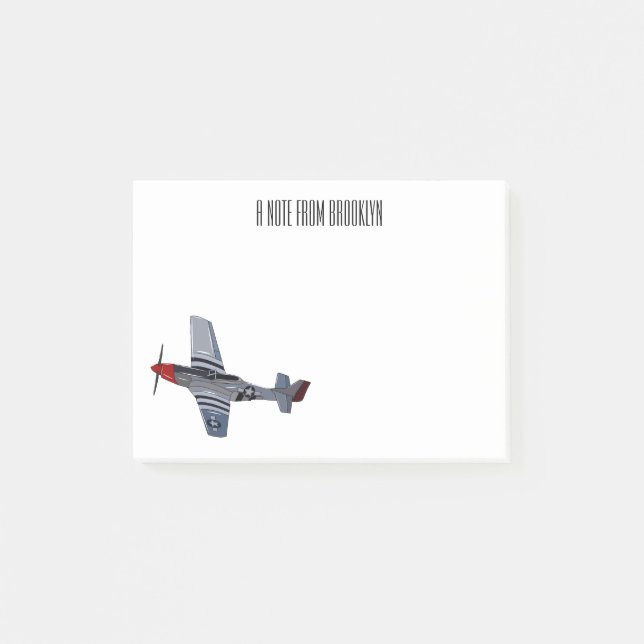 Post-it® Illustration d'un avion de chasse-bombardier (Devant)