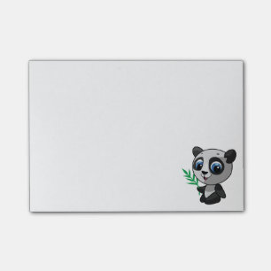 Post-it® Illustration d'un mignon panda sauvage avec bambou