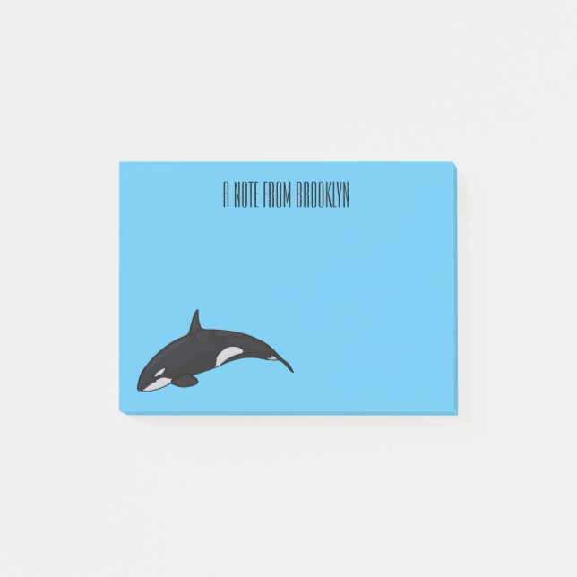 Post-it® Illustration d'une baleine tueuse (Devant)