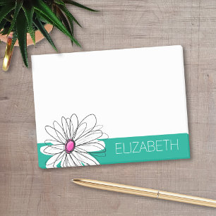 Post-it® Illustration florale tendance - rose et vert